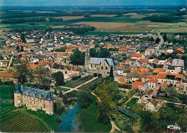 / CPSM FRANCE 77 "Fontenay Tresigny, vue générale aérienne "