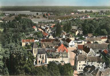 / CPSM FRANCE 77 "La Houssaye, l'église et vur d'ensemble"