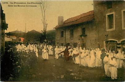 CPA FRANCE 43 "La Procession des pénitents dans les hautes cévennes"