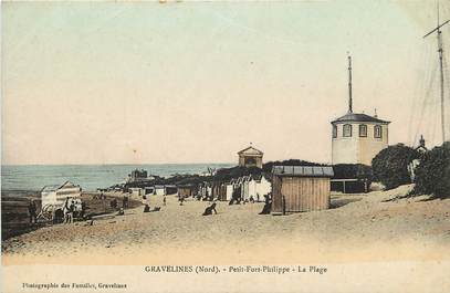 CPA FRANCE 59 "Gravelines, petit Fort Philippe, la plage"