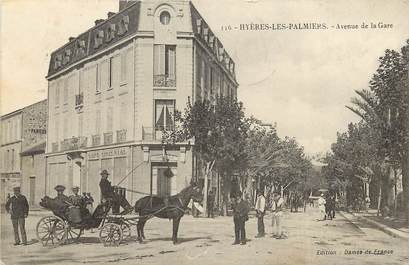 CPA FRANCE 83 "Hyères, avenue de la gare"