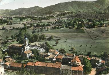 / CPSM FRANCE 07 "Jaujac, vue panoramique et château de Rochemure"