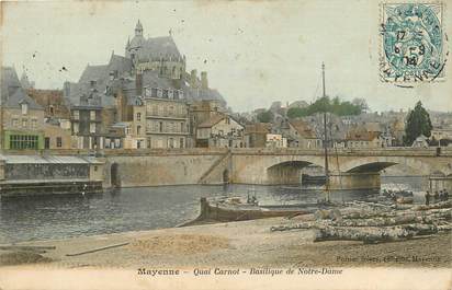 CPA FRANCE 53 "Mayenne, quai Carnot, Basilique Notre Dame"