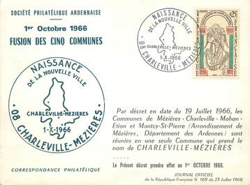 CPSM FRANCE 08 "Charleville Mézières, fusion des cinq communes"