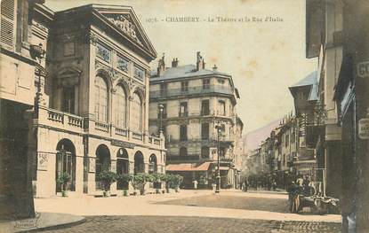 CPA FRANCE 73 "Chambéry, le Théatre et la rue d'Italie"