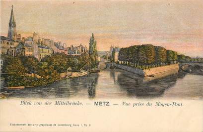 CPA FRANCE 57 "Metz, vue prise du Moyen Pont"