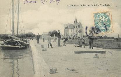 CPA FRANCE 17 "Fouras, le port et la villa La Jetée"