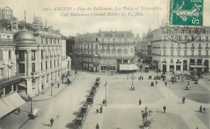 / CPA FRANCE 49 "Angers, place du ralliement, les postes et télégraphes"