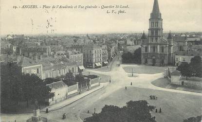 / CPA FRANCE 49 "Angers, place de l'académie et vue générale"