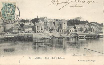 / CPA FRANCE 49 "Angers, quai du roi de Pologne"