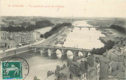 / CPA FRANCE 49 "Angers, vue générale prise du château"