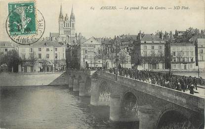 / CPA FRANCE 49 "Angers, le grand pont du centre"