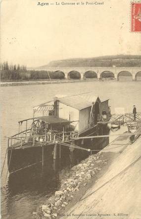 / CPA FRANCE 47 "Agen, la Garonne et le pont Canal"