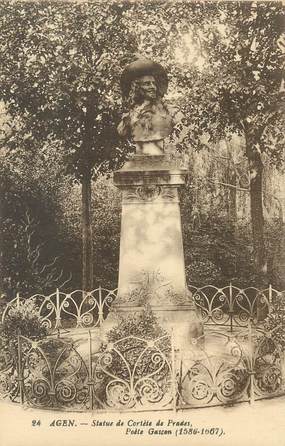 / CPA FRANCE 47 "Agen, statue de Cortète de Prades" / POETE