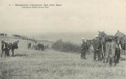 / CPA FRANCE 47 "Agen, manoeuvre d'Automne 1904 près Agen"