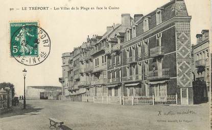 / CPA FRANCE 76 "Le Tréport, les villas de la plage, en face le casino"