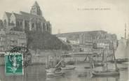 76 Seine Maritime / CPA FRANCE 76 "Le Tréport, l'église et le port" / BATEAU