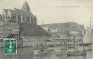 76 Seine Maritime / CPA FRANCE 76 "Le Tréport, l'église et le port" / BATEAU