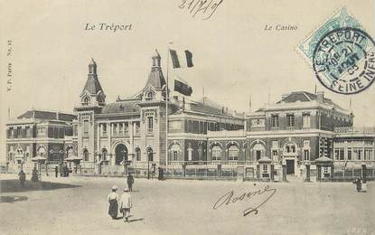 / CPA FRANCE 76 " Le Tréport, le casino "