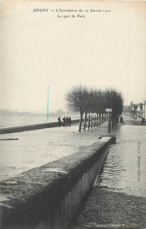 / CPA FRANCE 89 "Joigny, le quai de Paris" / INONDATION