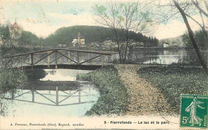 CPA FRANCE 60 "Pierrefonds, le lac et le parc"
