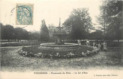 / CPA FRANCE 89 "Tonnerre, promenade du Pâtis, le jet d'Eau"