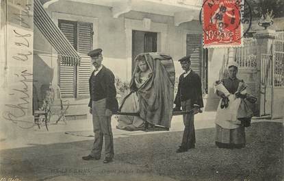 / CPA FRANCE 73 "Aix Les Bains, départ pour la douche"