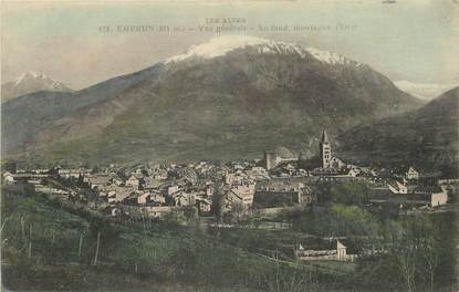 CPA FRANCE 05 "Embrun, vue générale, au fond montagne d'Orel"