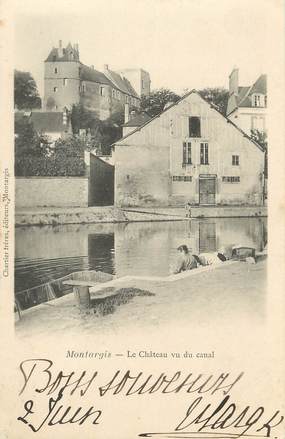 / CPA FRANCE 45 "Montargis, le château vu du canal "