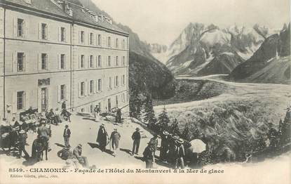 / CPA FRANCE 74 "Chamonix, hôtel du Montanvert et la mer de glace"