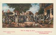 67 Ba Rhin / CPA FRANCE 67 "Strasbourg, fête de village en 1870 au restaurant crocodile"