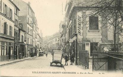 / CPA FRANCE 94 "Villeneuve Saint Georges, rue de Paris"