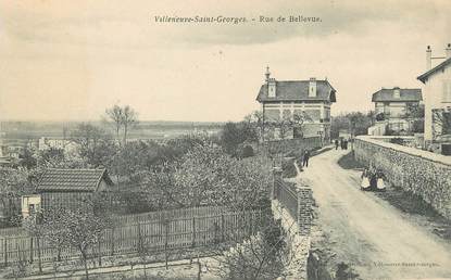 / CPA FRANCE 94 "Villeneuve Saint Georges, rue de Bellevue"