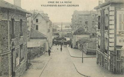 / CPA FRANCE 94 "Villeneuve Saint Georges, crue de la Seine"