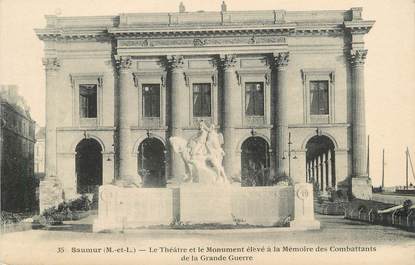 / CPA FRANCE 49 "Saumur, le théâtre et le monument élevé à la mémoire des combattants de la grande guerre"