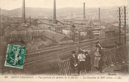 / CPA FRANCE 42 "Saint Chamond, vue générale des Aciéries de la Marine"