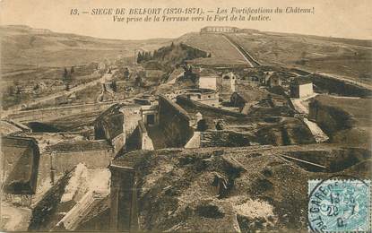 / CPA FRANCE 90 "Siège de Belfort, les fortifications du château"