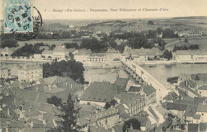 / CPA FRANCE 70 "Gray, panorama, port Villeneuve et chaussée d'Arc"