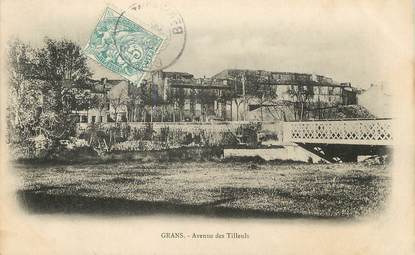 / CPA FRANCE 13 "Grans, avenue des Tilleuls"