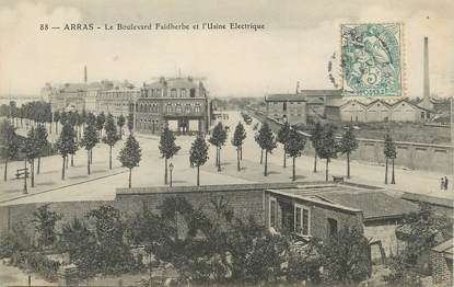 / CPA FRANCE 62 "Arras, le boulevard Faidherbe et l'usine électrique"