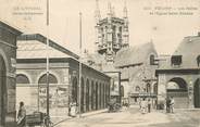 76 Seine Maritime / CPA FRANCE 76 "Fécamp, les halles et l'église Saint Etienne"