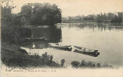 / CPA FRANCE 76 "Elbeuf, bords de la Seine"
