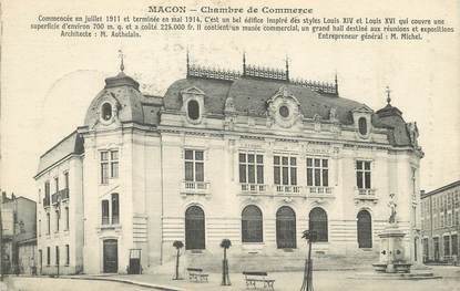 / CPA FRANCE 71 "Macon, chambre de commerce"