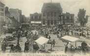 50 Manche / CPA FRANCE 50 "Cherbourg, la place du château et le théâtre"