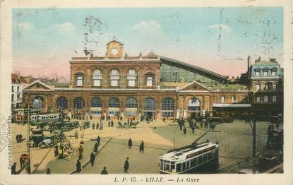 / CPA FRANCE 59 "Lille, la gare"