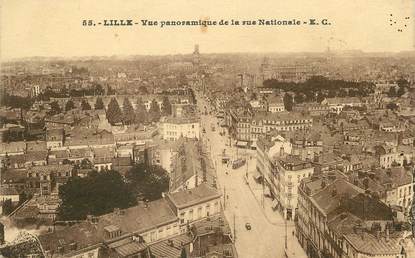 / CPA FRANCE 59 "Lille, vue panoramique de la rue Nationale"