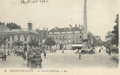 / CPA FRANCE 71 "Chalon sur Saône, la place de l'Obélisque"