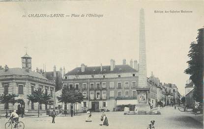 / CPA FRANCE 71 "Chalon sur Saône, place de l'Obélisque"