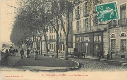 / CPA FRANCE 71 "Chalon sur Saône, quai des messageries "