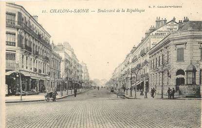 / CPA FRANCE 71 "Chalon sur Saône, bld de la république"